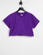 Chelsea Peers Lounge Sweatshirt Tee With Drawstring In Purple