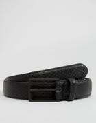 Asos Smart Belt With Diamond Emboss - Black