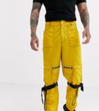 Reclaimed Vintage Cargo Pants With Strapping In Yellow