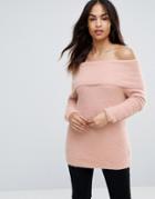 Qed London Contrast Sweater - Pink