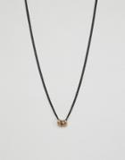 Asos Necklace With Gold Ring Detail - Multi
