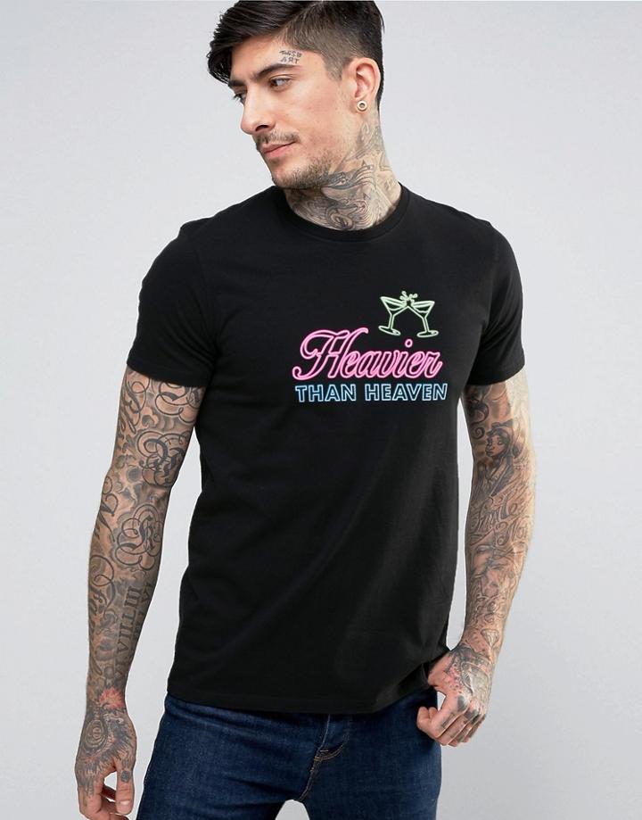 Edwin Heavier Than Heaven Neon T-shirt - Black