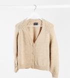 Asos Design Petite Cardigan In Tan - Part Of A Set-brown