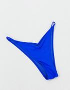 South Beach Thin Strap Bikini Bottoms In Cobalt Blue-pink