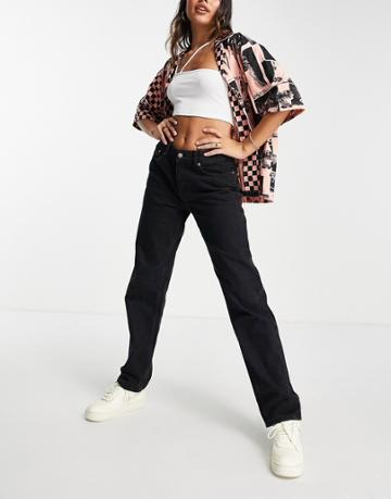 Jjxx Seoul Straight Leg Jeans In Black