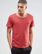 Selected Flase O-neck T-shirt In Red - Red