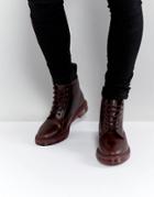 Dr Martens 101 Br 6 Eye Color Block Boots - Red