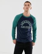 Abercrombie & Fitch Tech Plated Logo Long Sleeve Top In Navy - Navy