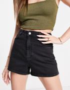 & Other Stories Cotton Denim Shorts In Black - Black