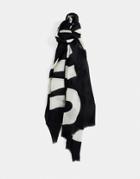Moschino Large Logo Scarf In Black