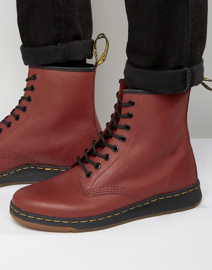 Dr Martens Lite Newton 8 Eye Boots - Red