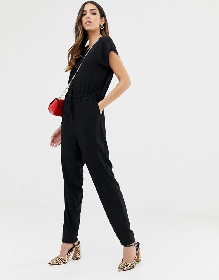 Y.a.s Cinch Waist Jumpsuit-black