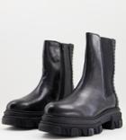 Simply Be Wide Fit Chunky Flat Chelsea Boot In Black