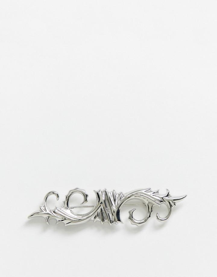 Asos Design Brooch With Y2k Graphic