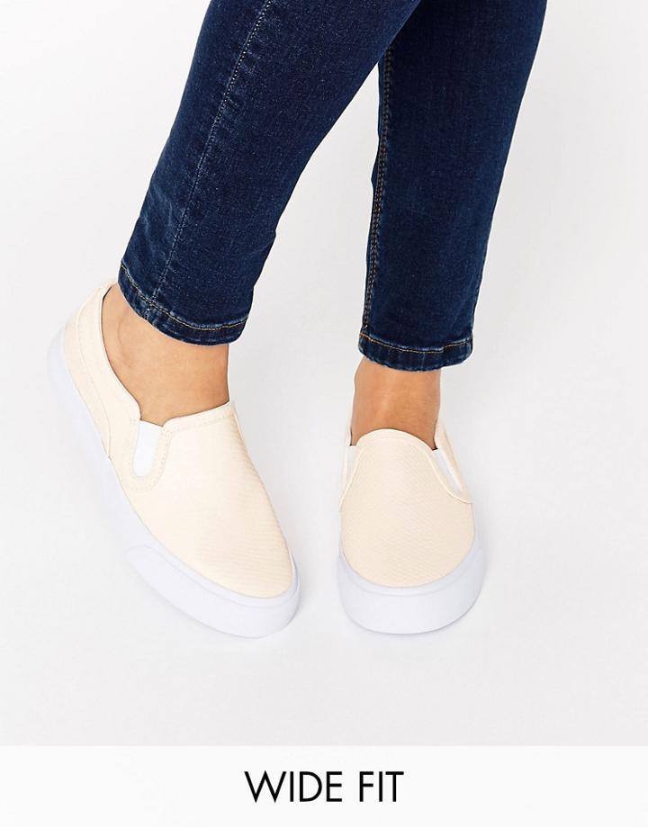 Asos Dulcie Wide Fit Sneakers - Beige