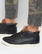 Aldo Agroiwien Mid Sneakers In Black Leather - Black