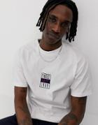 Parlez Edgar T-shirt With Embroidered Sport Script Logo In White - White