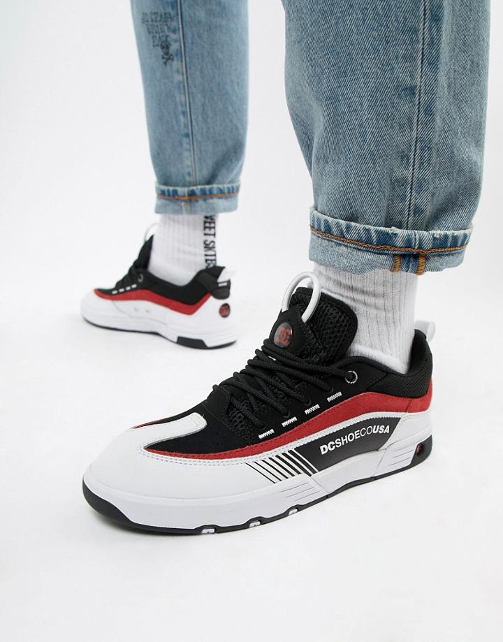 Dc Shoes Legacy 98 Slim Sneaker In Black & Red - Black