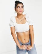 Urban Thread Milk Maid Crop Top In White - Part Of A Set