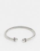 Designb Bangle In Silver With Twisted Rope Design