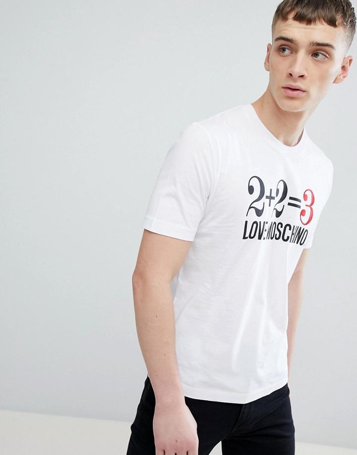 Love Moschino Quick Maths T-shirt - White