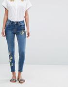 Oasis Embroidered Jeans - Blue