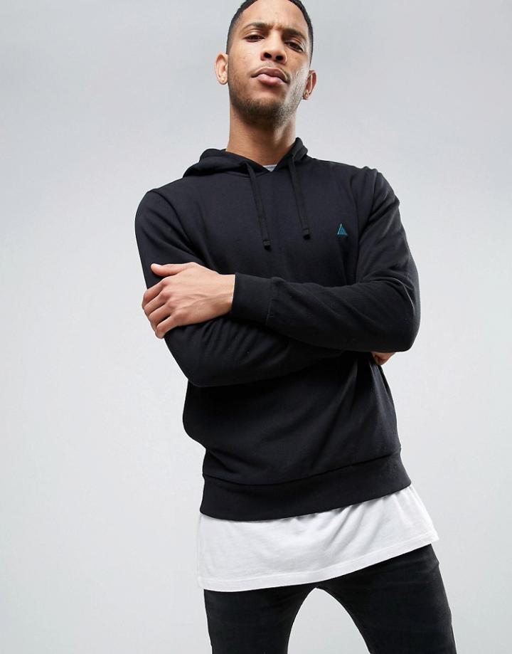 Asos Hoodie In Black With Logo - Black