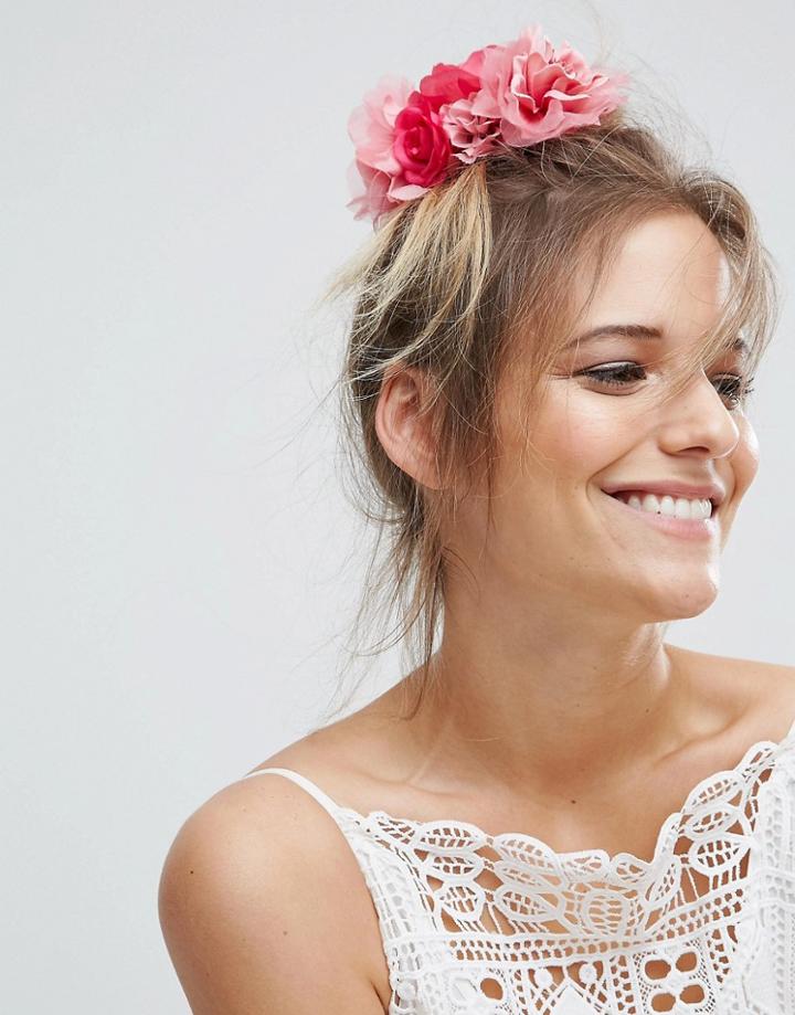Asos Occasion Rose Hair Barrette - Pink