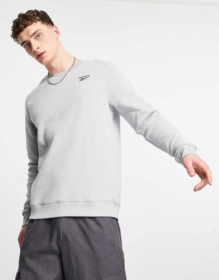 Reebok Small Logo Sweat In Gray