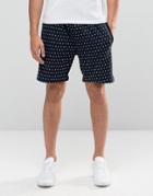 Bellfield Embroidered Shorts - Navy