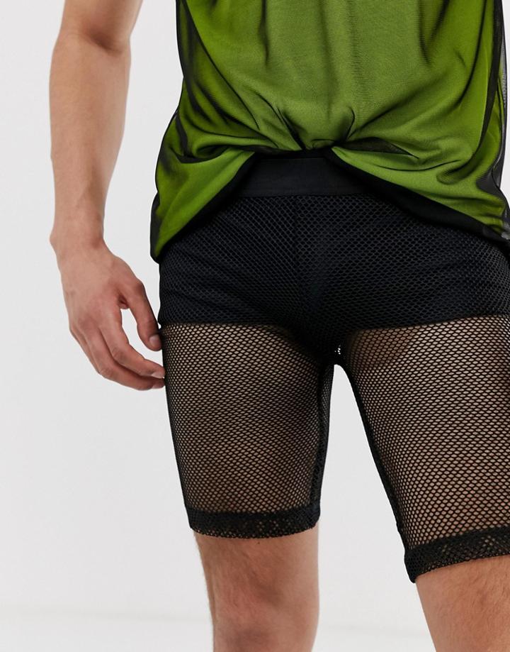 Asos Design Festival Megging Shorts In Mesh