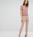Asos Design Tall High Waist Pants In Skinny Fit-pink