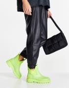 Calvin Klein Jeans Chelsea Rain Boot In Lime Green