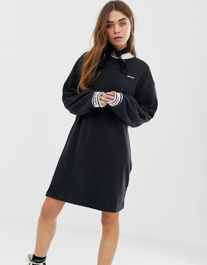 Levi's Oversized Sweat Dress With Logo Cuffs