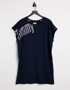 Tommy Jeans Shoulder Logo T-shirt Dress-black