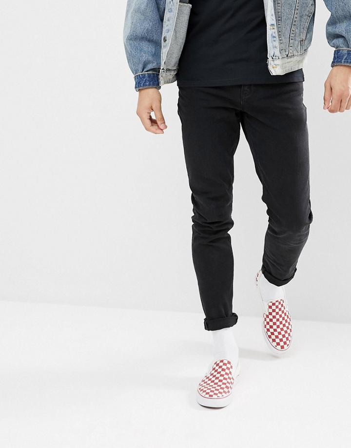 Asos Design Skinny Jeans In Black - Black