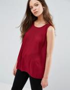 Vero Moda Toppy Fine Plise Swing Top - Red