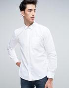 Esprit Slim Fit Button Down Shirt In White - White