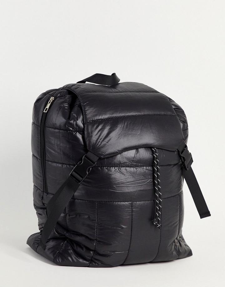 Svnx Quilted Nylon Backpack In Black