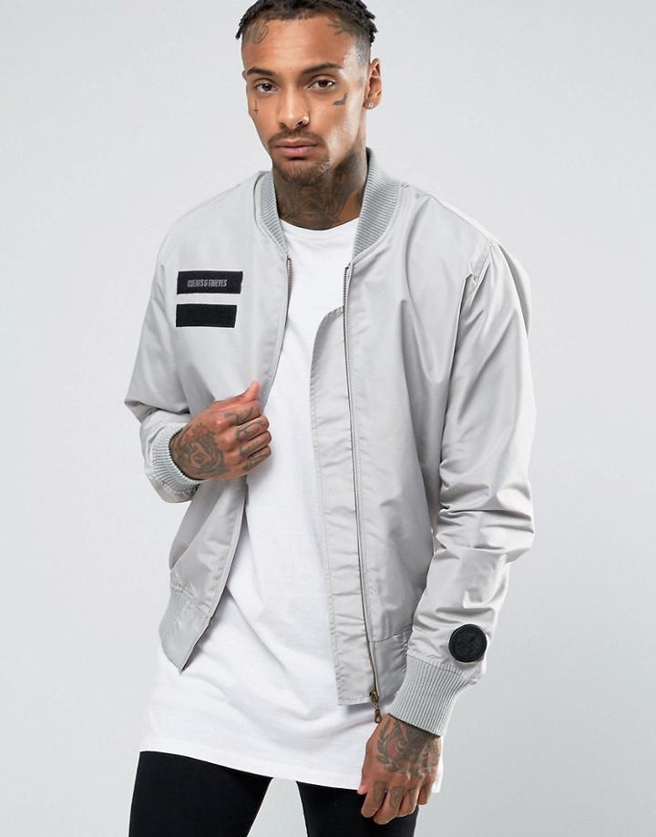 Cheats & Thieves Ma1 Bomber Jacket - Gray