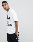Adidas Originals Adicolor Oversized T-shirt In Boxy Fit In White Cw1212 - White