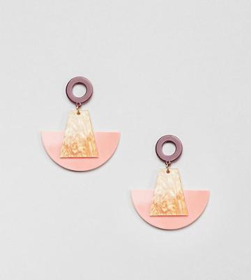 Accessorize Geometric Resin Earring - Pink