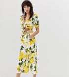 Dusty Daze High Waist Pants With Wicker Belt In Lemon Two-piece-yellow