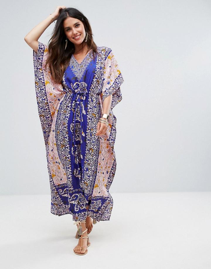 Anmol Maxi Beach Caftan - Blue