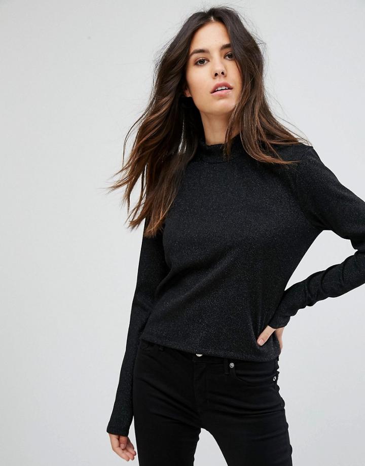 Mbym High Neck Ribbed Sweater - Black