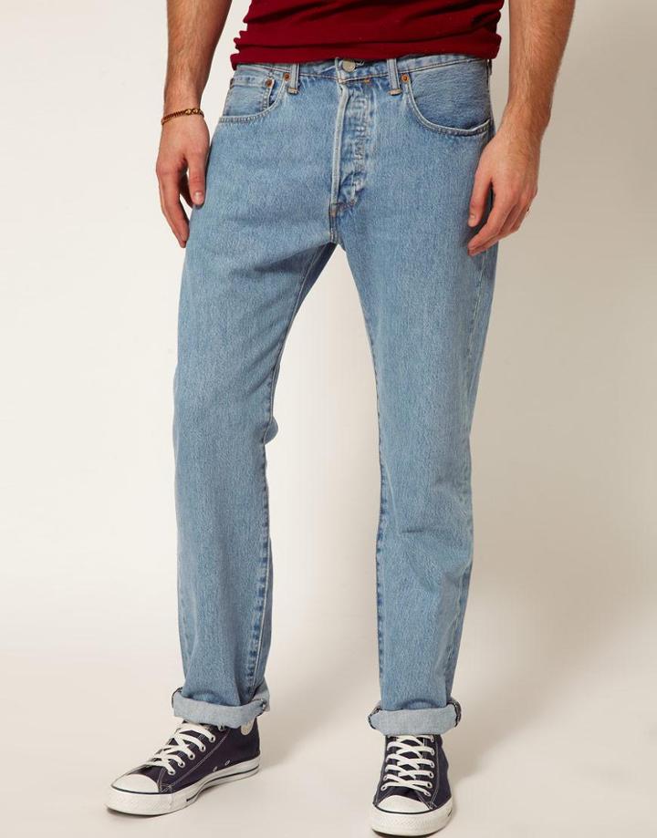 Levis Jeans 501 Straight Fit Light Broken In
