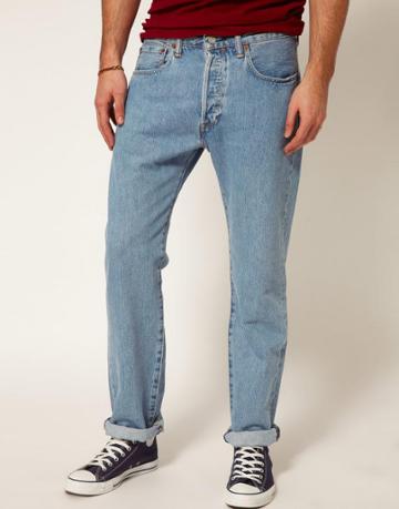 Levis Jeans 501 Straight Fit Light Broken In
