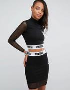 Puma Exclusive To Asos Cropped Mesh Top Co Ord - Black