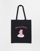 Asos Design Tote With Care Bears Print-black
