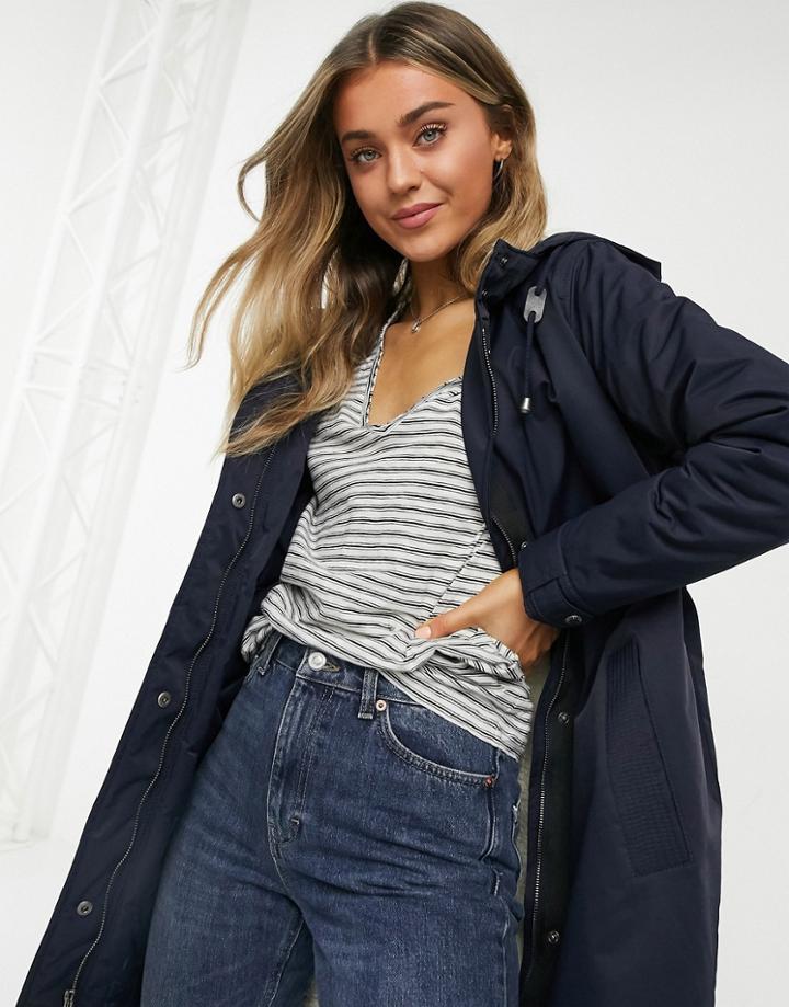 Levi's Sherpa Lined Parka In Navy